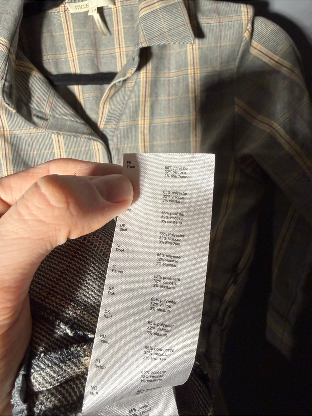 Maje Resha Woven Plaid Shirt Dress Size Small - Picture 5 of 5